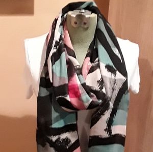 AUTHENTIC BURBERRY Multicolor Woven Raw-edge Scarf